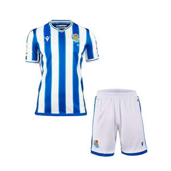 Camiseta Real Sociedad 1ª Kit Niño 2020 2021 Blanco Azul